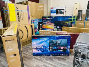 Box damage 4K smart TVs never used LG, TCL, HISENSE 1 YEAR WARRANTY
