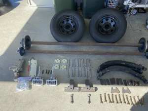 Trailer complete Axle set up 2.5 tone rated