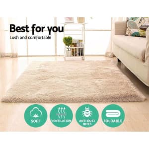 Artiss Floor Rugs Ultra Soft Shaggy Rug Large 200x230cm Carpet Anti-sl