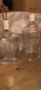 Ship design etched bottles