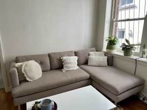 3-seater gray sofa