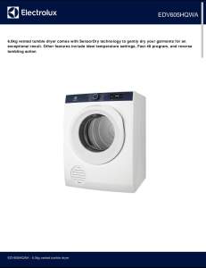 Electrolux 6kg Vented Dryer EDV605HQWA


