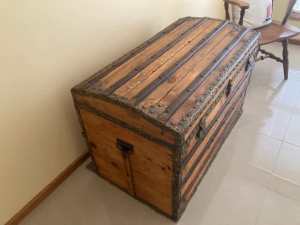 old sea chest in good condition inside and out
