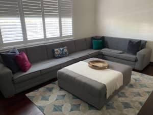 Grey L-shape sofa