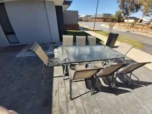 Outdoor 8 seater table and chairs