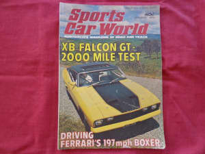Sports Car World Magazine Jan 1974 - XB Falcon GT - Mazda RX2.