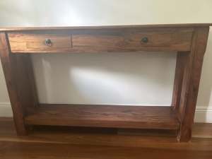 Solid timber console table
