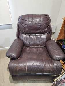 Leather recliner chair