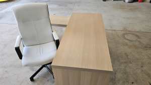 Timber Pull Out Desk and Desk Chair