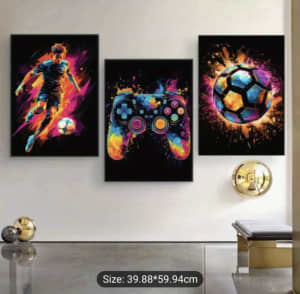 Soccer and Gaming canvas prints