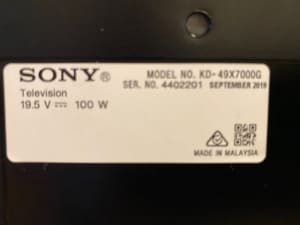 TV SONY KD-49X7000G