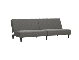 vidaXL 2-Seater Sofa Bed Grey Faux Leather (SKU:337663) Free Delivery