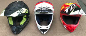 3 Motor Cycle Trail Dirt Bike Helmets