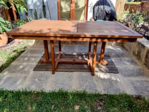 Large Hardwood Outdoor Table