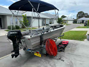 2014 4.2 Aluminium Runabout Boat - Motor, Trailer and Package