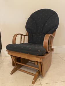 Rocking Chair - Wooden with green cushions