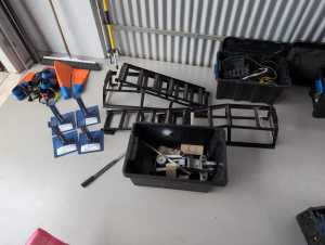 Car Ramps, Jack, Stands and Wheel Brace