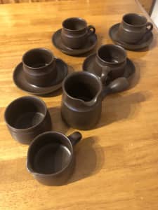 Beautiful pottery coffee set 