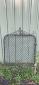 Rustic vintage old steel wire mesh front gate steel grey paint 90H 87W