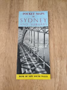 Pocket maps of Sydney & suburbs .. bank of NSW 1960s