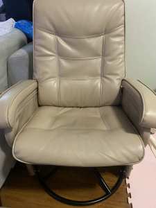 Baby rocking swivel chair with foot rest