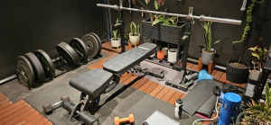 Weight bench and weights