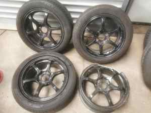 4 stud 4 100 4 114 15 inch mag alloy wheels mx5 Honda civic Toyota yar