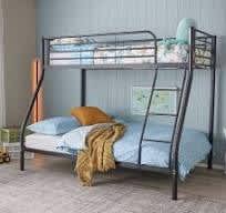 Triple bed-double single on top