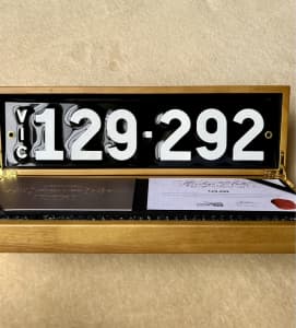 Victoria Heritage Number Plate 129292