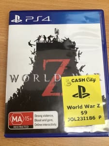 World War Z Playstation 4 Game $9