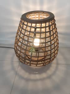 Wicker Floor lamp x2