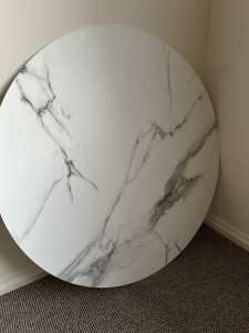 900mm glass marble look table top