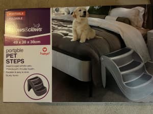 Portable pet steps for older, larger animals to get to bed, sofa, car