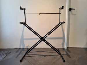 Keyboard stand with 2 Tier Adapter.