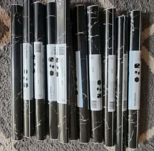 11 x Kmart Black Marble adhesive Vinyl Rolls