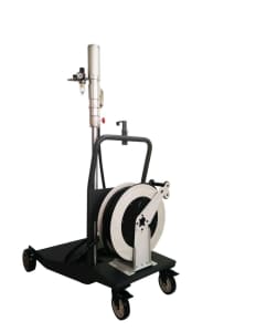 Air operated oil pump 200l with trolley Digital gun and hose reel