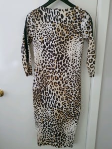 Zara Leopard Pencil Dress size S