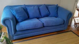 Sofa with Feather & Fibre Filled Cushions 210cm wide x 105cm depth EC