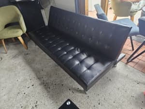 Leather reclining futon
