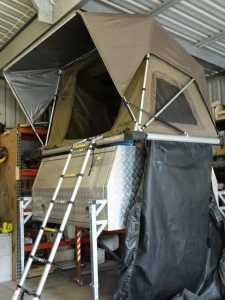 ALUMINIUM CANOPY FOR CAMPING WITH ROOF TOP TENT AND ANNEX