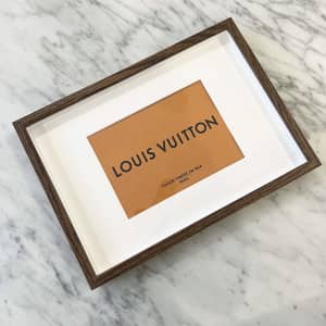 Authentic LOUIS VUITTON Shopping Bag Panel in Wood Look Shadow Frame
