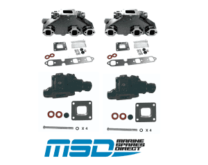 Exhaust Manifold and Riser set to suit Mercruiser 4.3L V6 - Dry Type