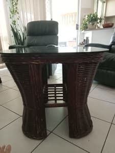 Cane coffee table.