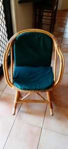 Cane rocking chair with cushions 