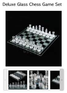 Glass Chess Game set