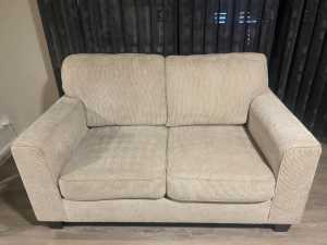 Fabric 2 seater couch x 2