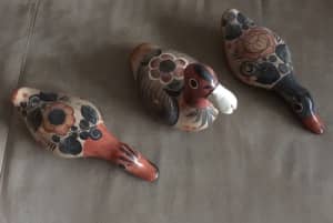 3 beautiful porcelain ducks