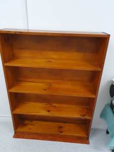 bookcase solid pine 90cm W x 19cm D x 122cm H