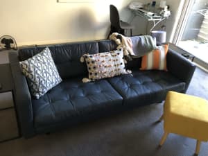 Oxford 3 seater leather lounge for sale