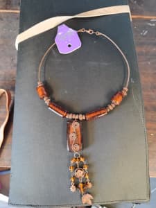 costume jewellery necklaces beads and stones